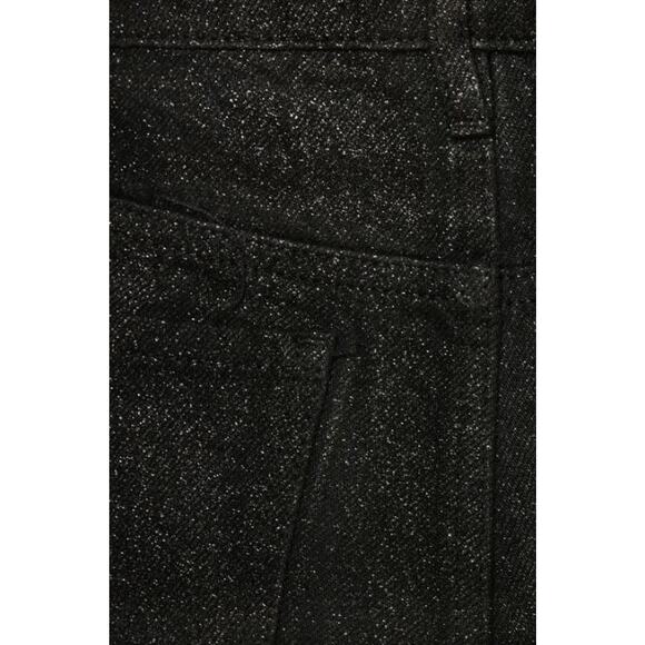 NWT Dynamite Denim Heidi Glitter Wide Leg Jeans Black Milkyway Women's 26/ US 2 - Picture 2 of 7